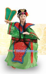 Chinese Traditional Princess Iron Fan Marionette Puppets Handmade Puppet String Puppet Wooden Image Arts Collectibles