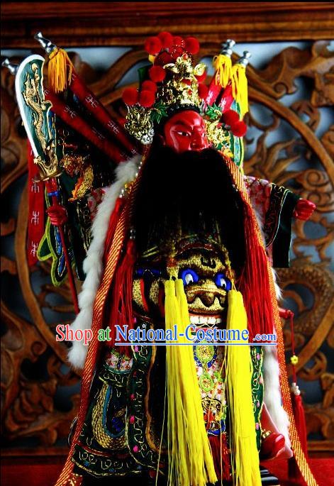 Traditional Chinese Dhammapala Marionette Puppets Handmade Puppet String Puppet Wooden Image Arts Collectibles