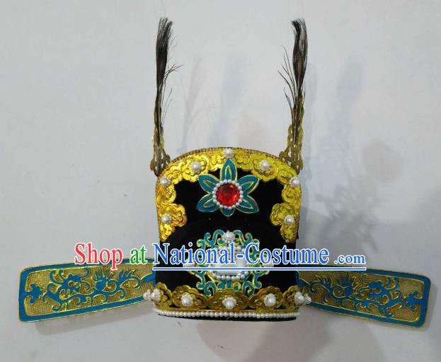 Traditional Chinese Beijing Opera Niche Hat Ancient Number One Scholar Headwear for Men