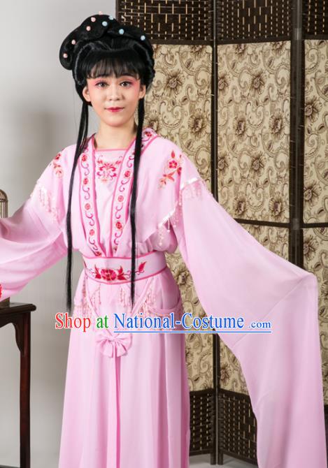 Handmade Traditional Chinese Beijing Opera Diva Pink Dress Ancient Nobility Lady Costumes for Women