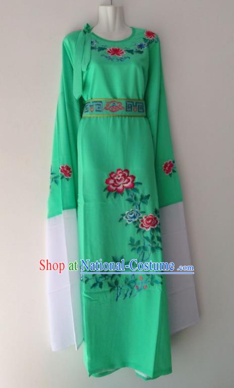 Traditional Chinese Huangmei Opera Niche Green Robe Ancient Gifted Scholar Costume for Men