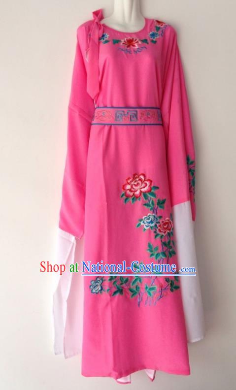 Traditional Chinese Huangmei Opera Niche Rosy Robe Ancient Gifted Scholar Costume for Men