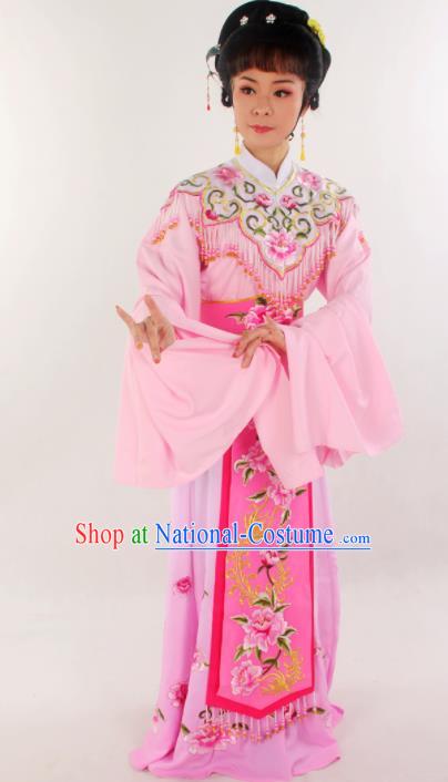 Handmade Traditional Chinese Beijing Opera Hua Tan Diva Pink Dress Ancient Imperial Consort Costumes for Women