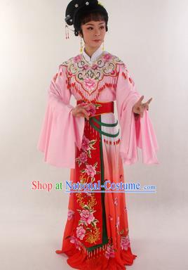 Handmade Traditional Chinese Beijing Opera Hua Tan Diva Red Dress Ancient Imperial Consort Costumes for Women