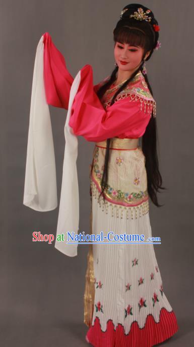 Traditional Chinese Peking Opera Actress Rosy Dress Ancient Court Princess Costumes for Women