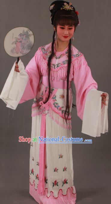 Traditional Chinese Peking Opera Actress Pink Dress Ancient Court Princess Costumes for Women