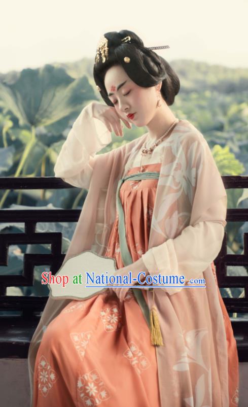 Traditional Chinese Tang Dynasty Court Lady Hanfu Dress Ancient Palace Maidservant Replica Costumes for Women