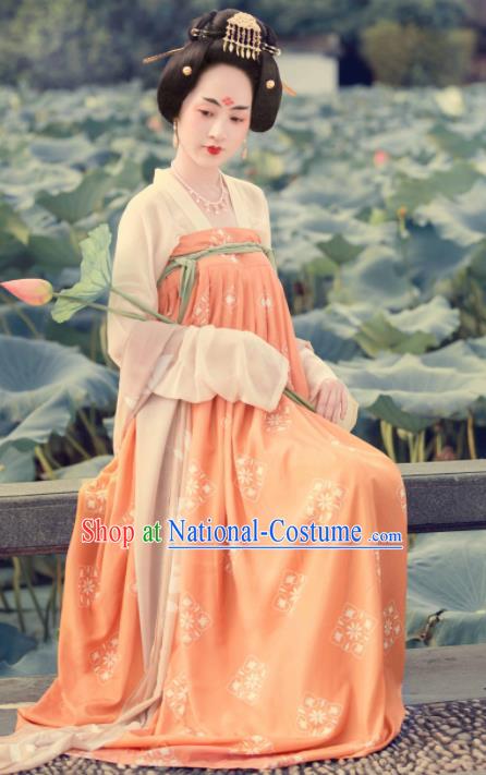 Traditional Chinese Tang Dynasty Court Lady Hanfu Dress Ancient Palace Maidservant Replica Costumes for Women