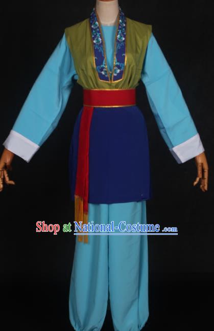 Traditional Chinese Peking Opera Old Women Dress Ancient Countrywoman Costume for Women