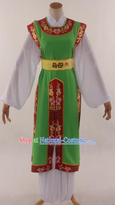 Traditional Chinese Huangmei Opera Niche Green Clothing Ancient Prince Costume for Men