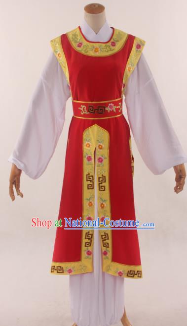 Traditional Chinese Huangmei Opera Niche Red Clothing Ancient Prince Costume for Men