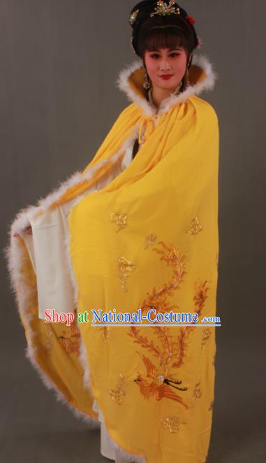 Traditional Chinese Peking Opera Actress Yellow Cloak Ancient Imperial Consort Wang Zhaojun Costume for Women