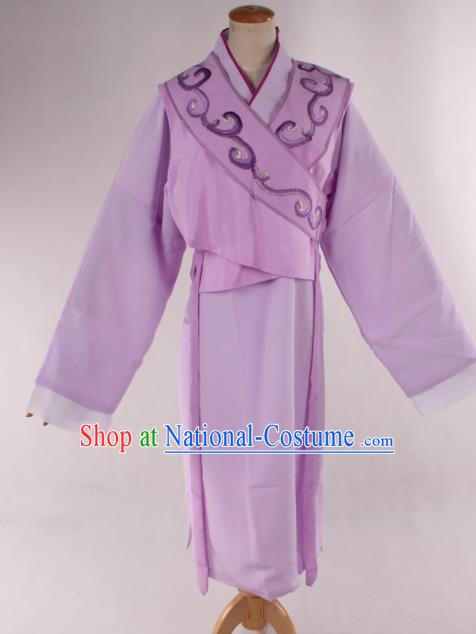 Traditional Chinese Shaoxing Opera Young Lady Lilac Dress Ancient Peking Opera Maidservants Costume for Women