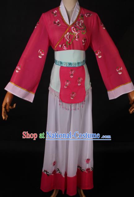 Traditional Chinese Shaoxing Opera Village Girl Dress Ancient Peking Opera Maidservants Costume for Women