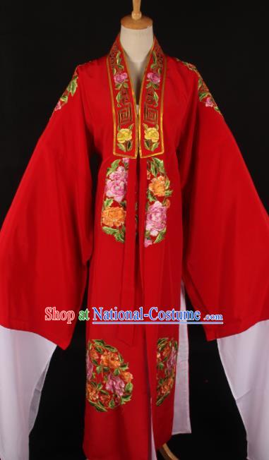 Traditional Chinese Shaoxing Opera Niche Embroidered Red Gown Ancient Gifted Scholar Costume for Men