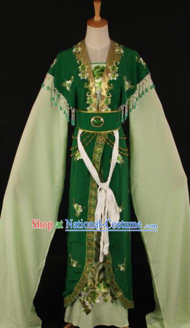 Chinese Traditional Shaoxing Opera Countess Green Dress Ancient Peking Opera Actress Costume for Women