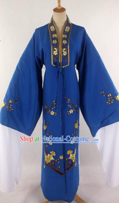 Traditional Chinese Shaoxing Opera Niche Royalblue Robe Ancient Childe Scholar Costume for Men