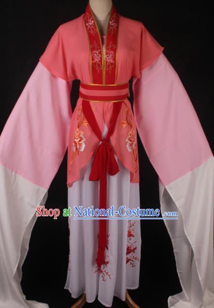 Traditional Chinese Shaoxing Opera Orange Dress Ancient Peking Opera Village Lady Costume for Women