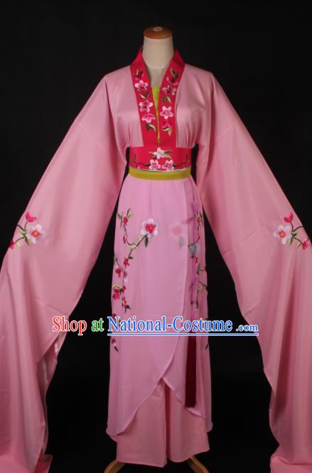 Traditional Chinese Shaoxing Opera Actress Pink Dress Ancient Peking Opera Rich Lady Costume for Women