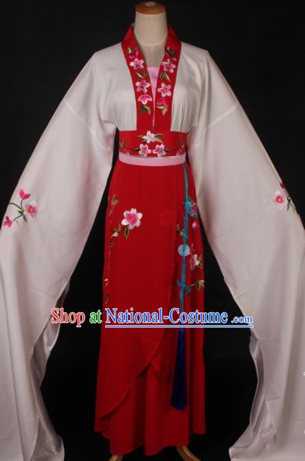 Traditional Chinese Shaoxing Opera Actress Red Dress Ancient Peking Opera Rich Lady Costume for Women