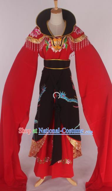 Chinese Traditional Shaoxing Opera Queen Black Dress Ancient Peking Opera Actress Costume for Women