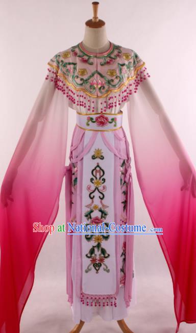 Chinese Traditional Shaoxing Opera Court Princess Pink Dress Ancient Peking Opera Actress Costume for Women