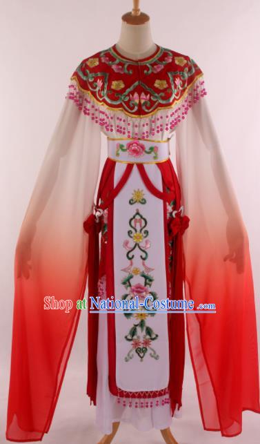 Chinese Traditional Shaoxing Opera Court Princess Red Dress Ancient Peking Opera Actress Costume for Women