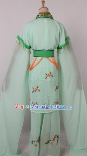 Chinese Traditional Shaoxing Opera Concubine Kou Zhu Green Dress Ancient Peking Opera Actress Costume for Women