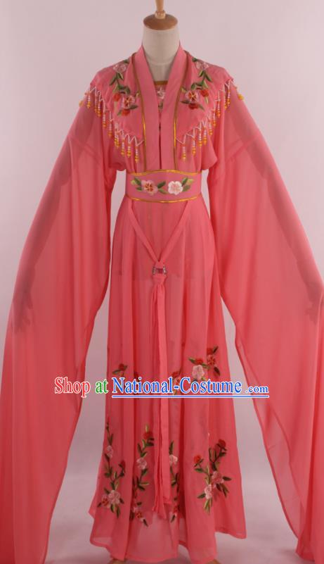 Chinese Traditional Shaoxing Opera Diva Goddess Peach Pink Dress Ancient Peking Opera Actress Costume for Women