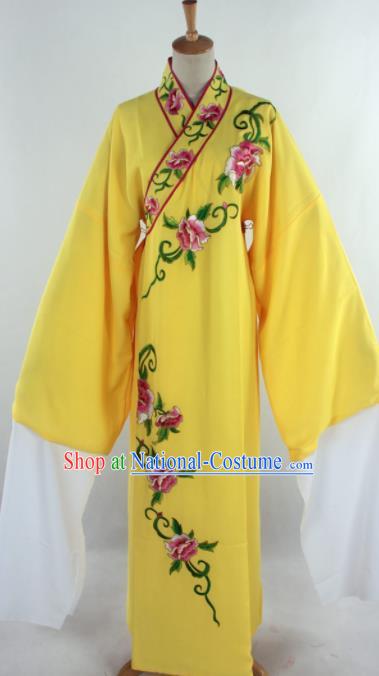 Traditional Chinese Shaoxing Opera Niche Embroidered Yellow Robe Ancient Nobility Childe Costume for Men