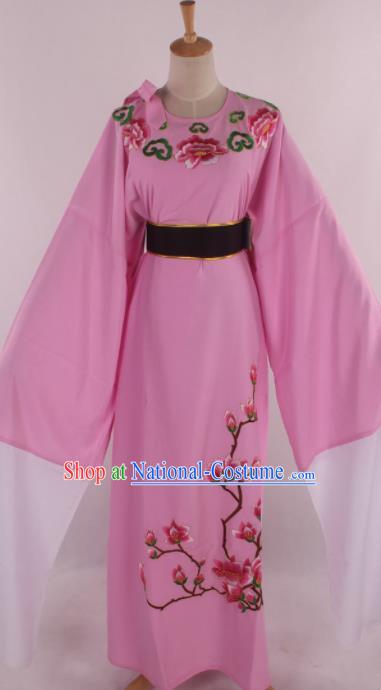 Traditional Chinese Shaoxing Opera Gifted Scholar Niche Embroidered Pink Robe Ancient Nobility Childe Costume for Men