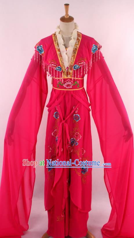 Chinese Traditional Beijing Opera Peri Rosy Dress Ancient Peking Opera Diva Princess Costume for Women