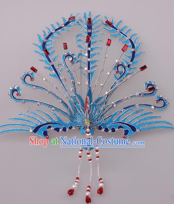 Traditional Chinese Shaoxing Opera Diva Phoenix Coronet Hairpins Ancient Princess Hair Accessories Headwear for Women