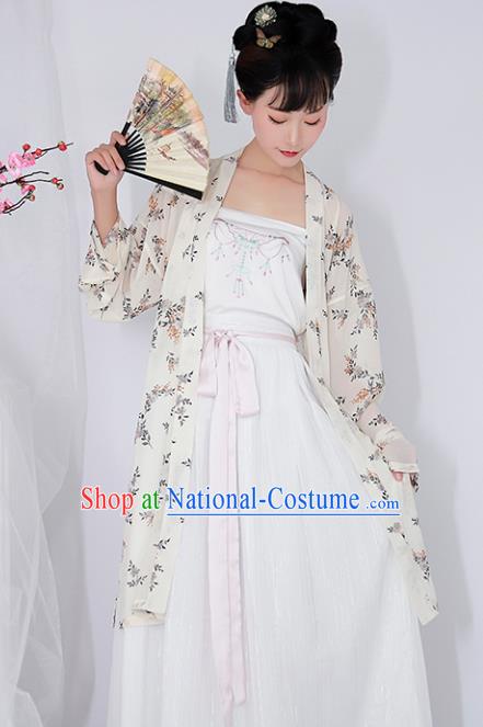 Chinese Ancient Drama Printing Hanfu Dress Traditional Song Dynasty Young Lady Replica Costumes for Women