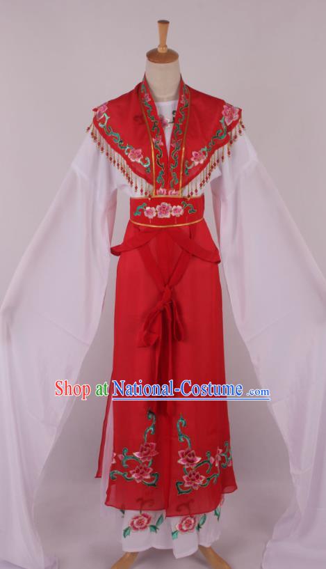 Chinese Traditional Beijing Opera Actress Princess Red Dress Ancient Peking Opera Diva Costume for Women