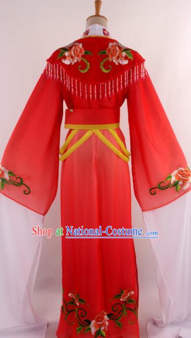 Chinese Traditional Opera Romance of the West Chamber Red Dress Ancient Peking Opera Nobility Lady Costume for Women