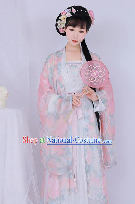 Chinese Ancient Drama Goddess Hanfu Dress Traditional Tang Dynasty Palace Lady Replica Costumes for Women