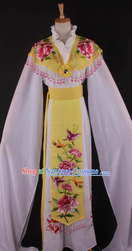 Professional Chinese Beijing Opera Princess Yellow Dress Ancient Traditional Peking Opera Diva Costume for Women