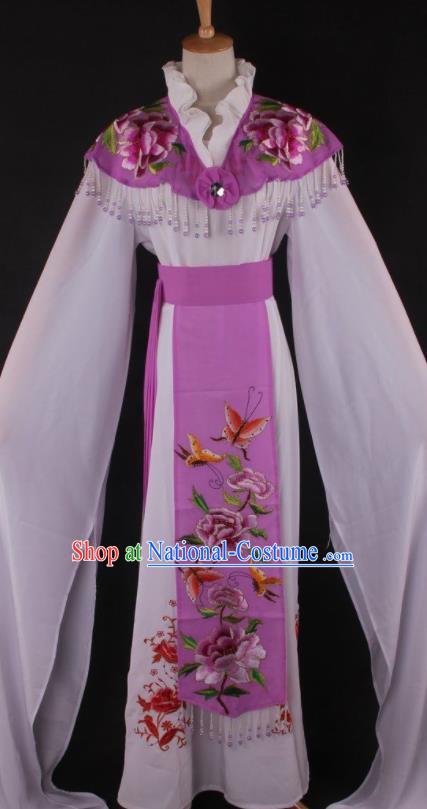 Professional Chinese Beijing Opera Princess Purple Dress Ancient Traditional Peking Opera Diva Costume for Women