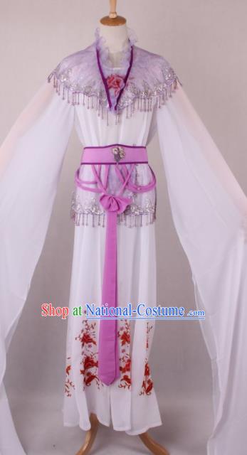 Professional Chinese Beijing Opera Court Lady Lilac Dress Ancient Traditional Peking Opera Costume for Women