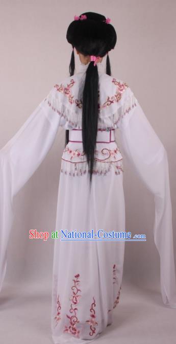 Professional Chinese Beijing Opera Rich Lady White Dress Ancient Traditional Peking Opera Diva Costume for Women