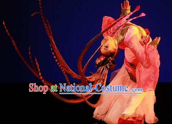 Traditional Chinese Classical Dance Chu Yao Costume Ancient Court Group Dance Dress for Women