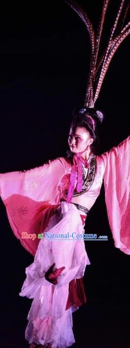 Traditional Chinese Classical Dance Chu Yao Costume Ancient Court Group Dance Dress for Women