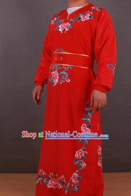 Chinese Shaoxing Opera Niche Jia Baoyu Red Robe Traditional Ancient Gifted Scholar Childe Costume for Men