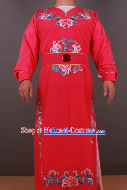 Chinese Shaoxing Opera Niche Jia Baoyu Rosy Robe Traditional Ancient Gifted Scholar Childe Costume for Men