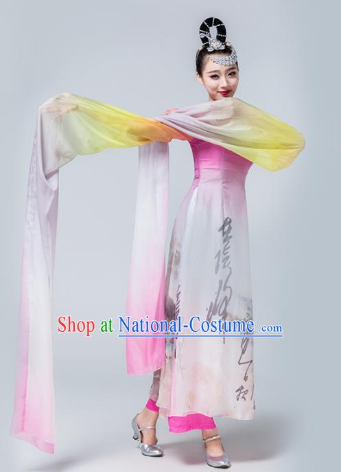 Traditional Chinese Spring Festival Gala Classical Dance Dress Stage Show Water Sleeve Dance Costume for Women