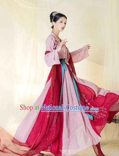 Chinese Ancient Drama Court Lady Hanfu Dress Traditional Tang Dynasty Palace Princess Replica Costumes for Women