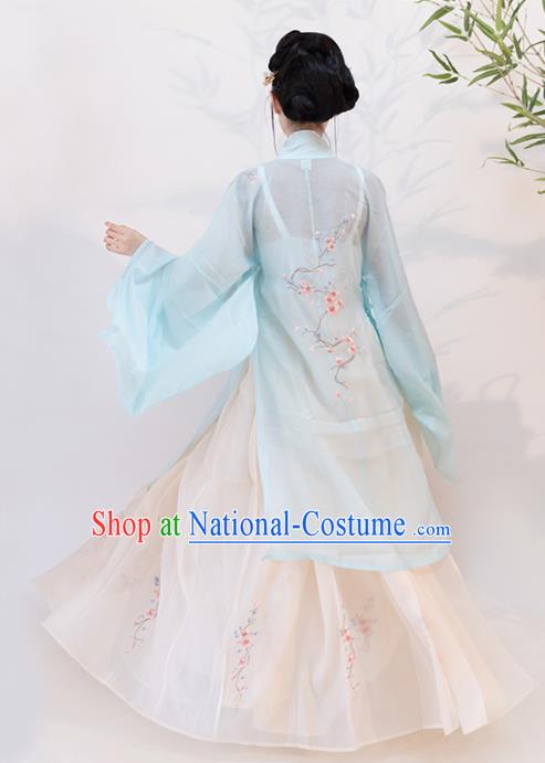 Chinese Ancient Young Mistress Hanfu Dress Traditional Ming Dynasty Imperial Concubine Replica Costumes for Women