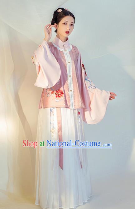 Chinese Ancient Nobility Lady Hanfu Dress Traditional Ming Dynasty Replica Costumes for Women