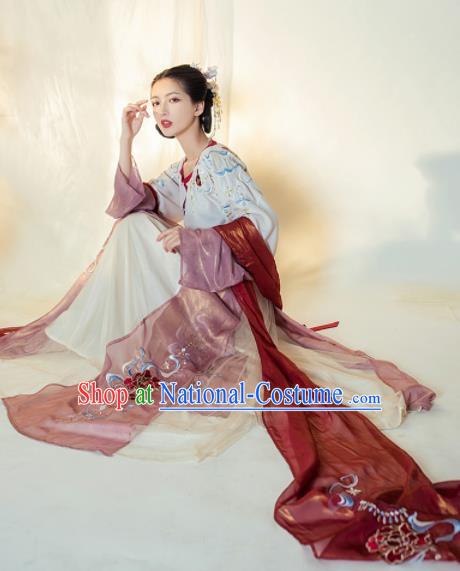 Chinese Ancient Court Lady Dance Hanfu Dress Traditional Tang Dynasty Las Meninas Replica Costumes for Women